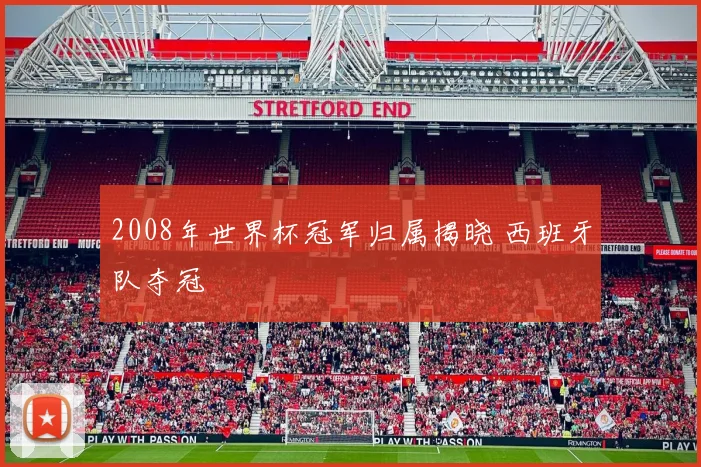 2008年世界杯冠军归属揭晓 西班牙队夺冠
