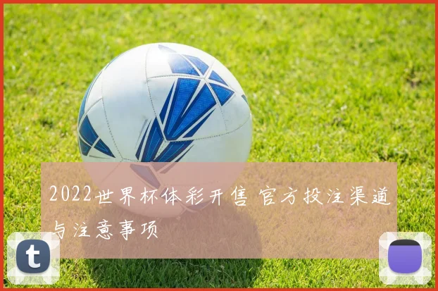 2022世界杯体彩开售 官方投注渠道与注意事项